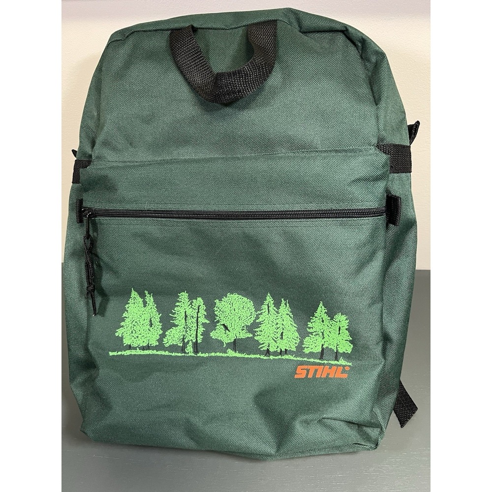 Stihl Green Backpack Forest Tree Logo Daypack Travel Hiking School Bag